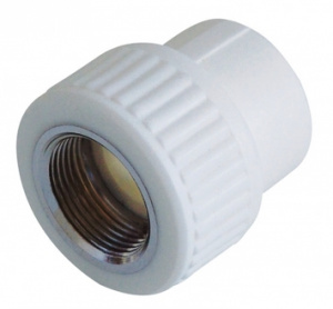 Муфта PPR комб 20х1/2" ВР белая Valfex