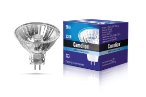 Лампа галогенная GU5.3 230В 50Вт точеч.света MR16 прозрач.Camelion